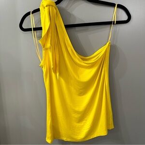 Trina Turk One Shoulder Sunshine Yellow Top Size Medium